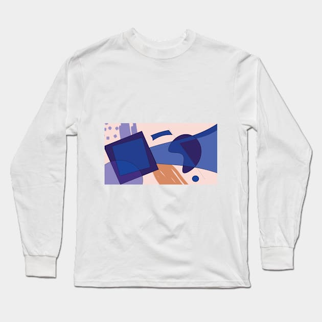 abstract geomerty dash Long Sleeve T-Shirt by bilavamavka